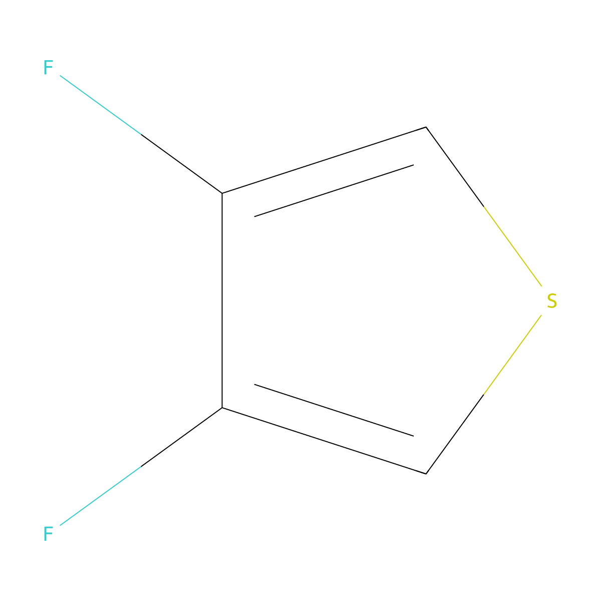 3,4-Difluorothiophene molecular structure, CAS 19259-15-5