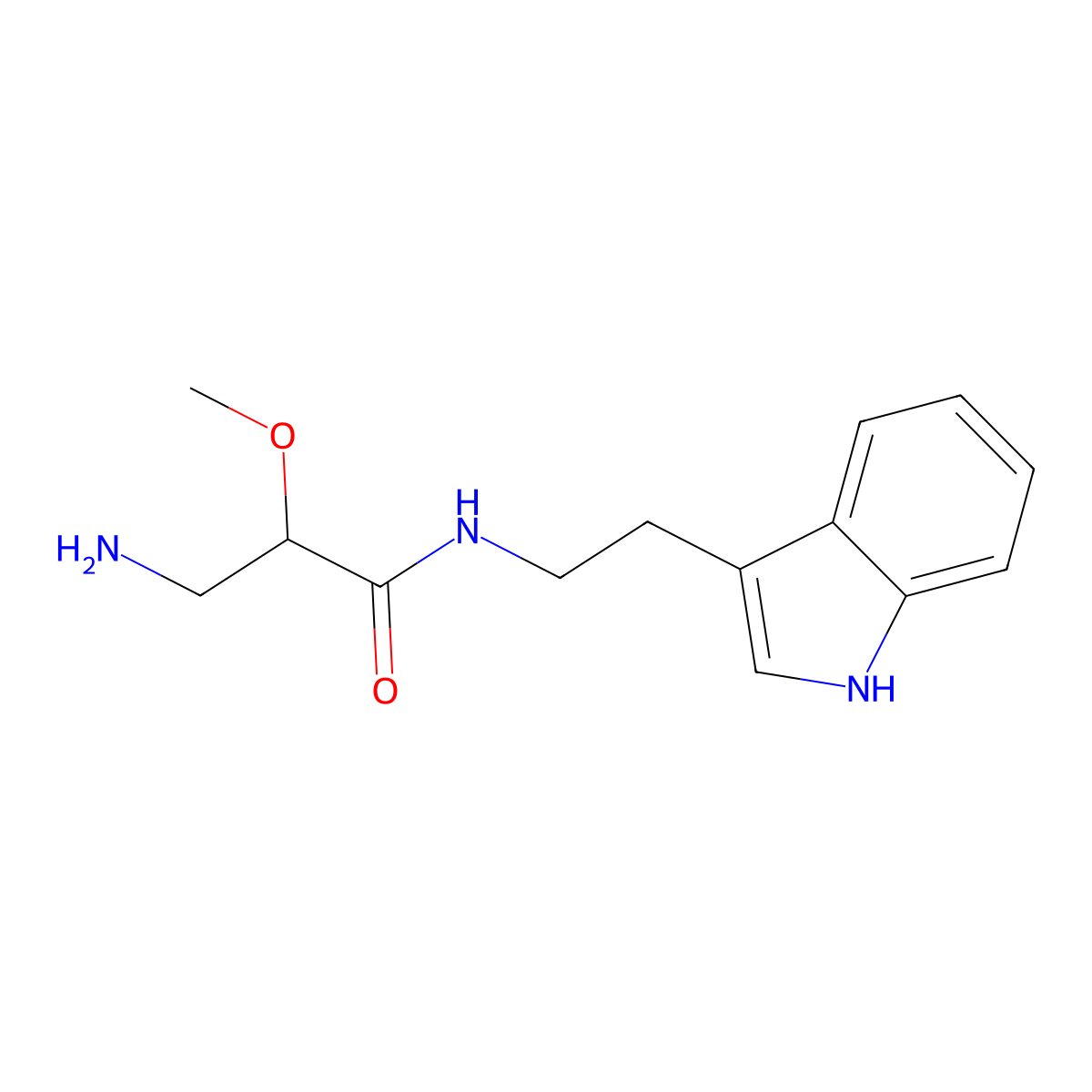 3-amino-N-[2-(1H-indol-3-yl)ethyl]-2-methoxypropanamide molecular structure, CAS 1925997-03-0