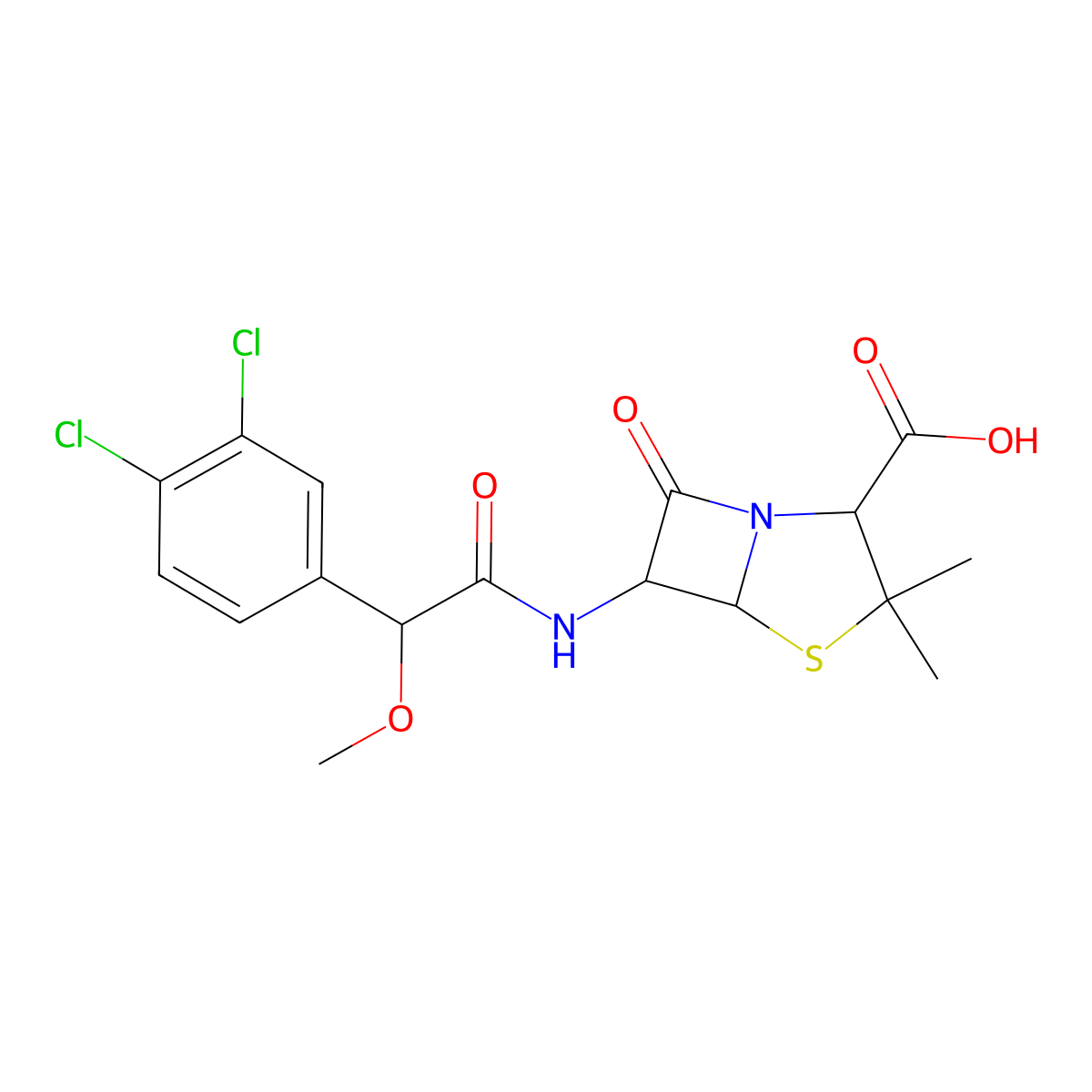 Clometocillin molecular structure, CAS 1926-49-4