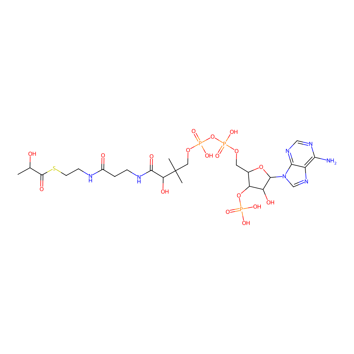 Lactyl-coa molecular structure, CAS 1926-57-4