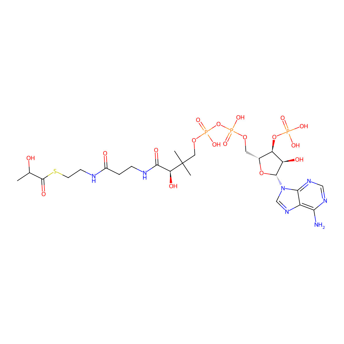 Lactyl-coa molecular structure, CAS 1926-57-4