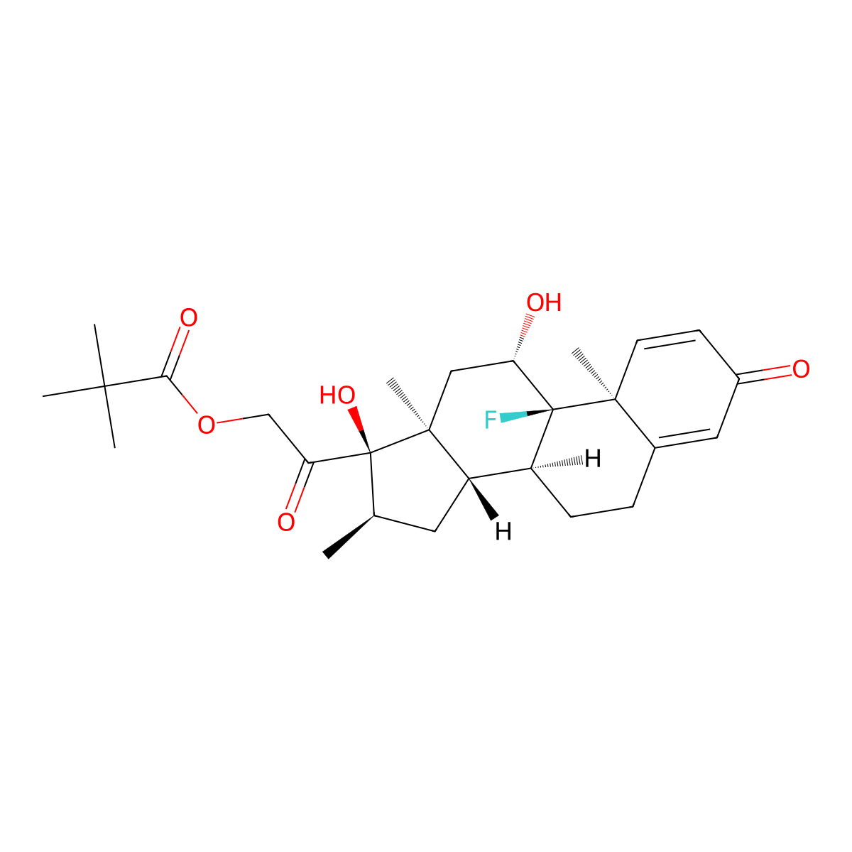 Dexamethasone Pivalate molecular structure, CAS 1926-94-9