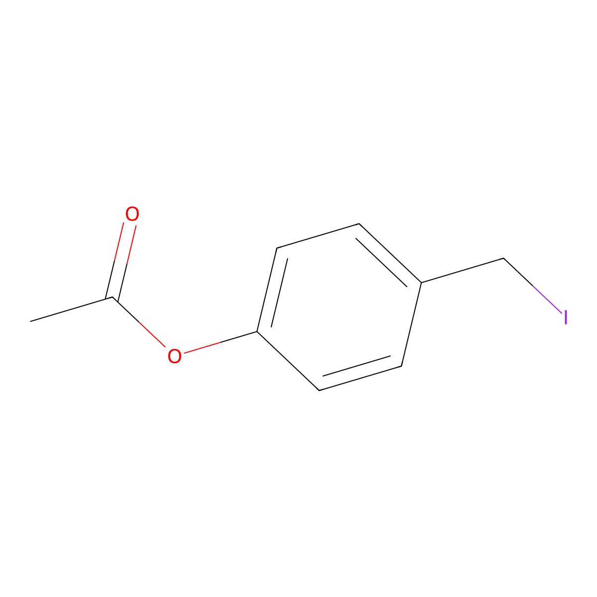 4-(Iodomethyl)phenyl acetate molecular structure, CAS 19260-33-4