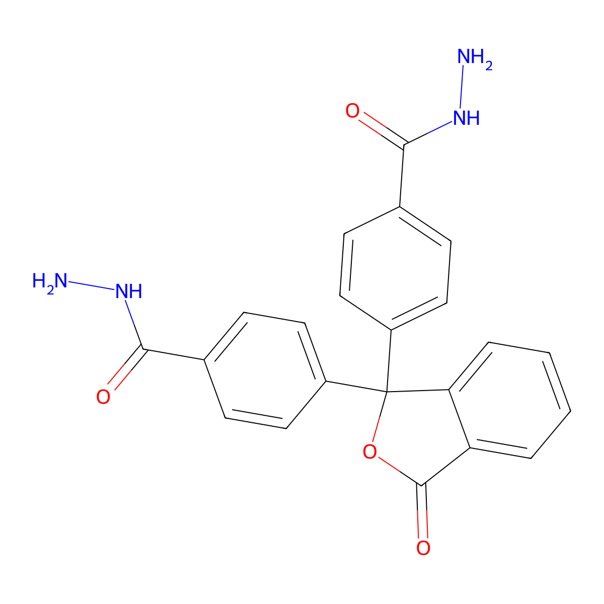 4-[1-[4-(Hydrazinecarbonyl)phenyl]-3-oxo-2-benzofuran-1-yl]benzohydrazide molecular structure, CAS 19261-73-5