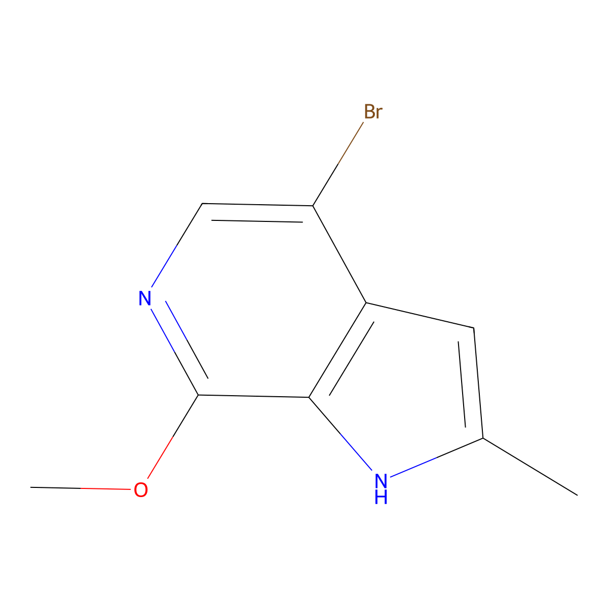 4-Bromo-7-methoxy-2-methyl-1H-pyrrolo[2,3-C]pyridine molecular structure, CAS 1926136-62-0
