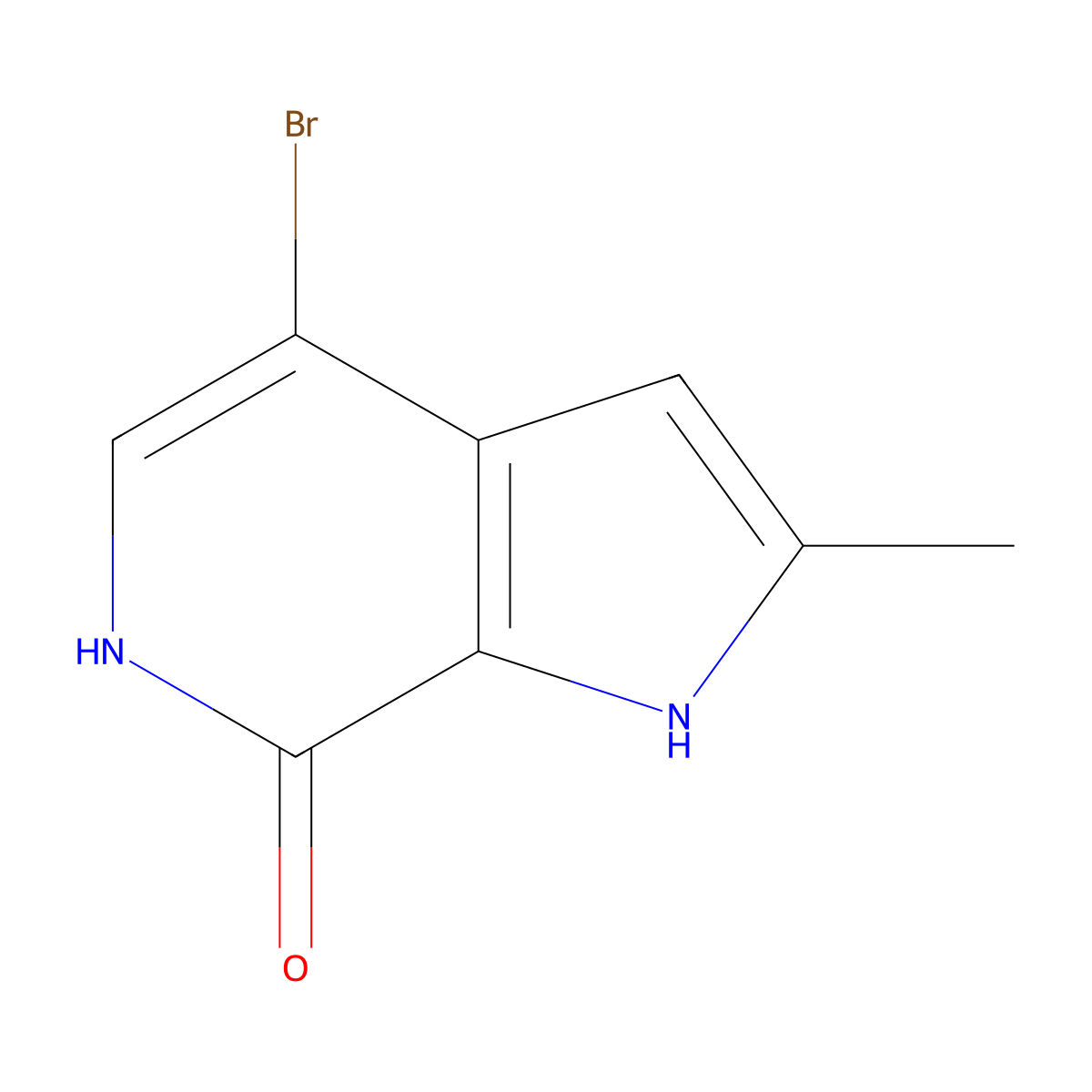 4-Bromo-2-methyl-1,6-dihydro-7H-pyrrolo[2,3-C]pyridin-7-one molecular structure, CAS 1926136-63-1