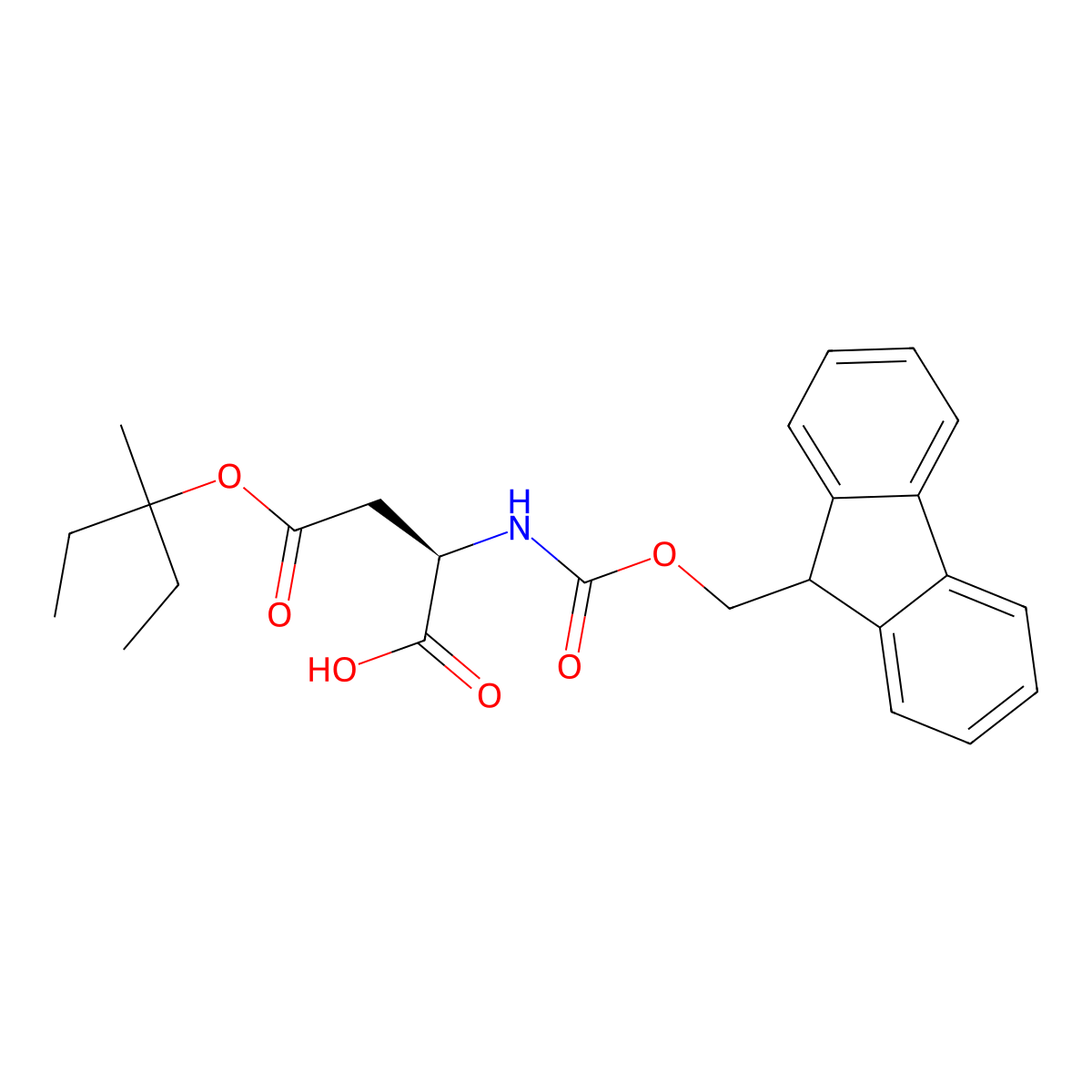 Fmoc-D-Asp(OMpe)-OH molecular structure, CAS 1926162-97-1