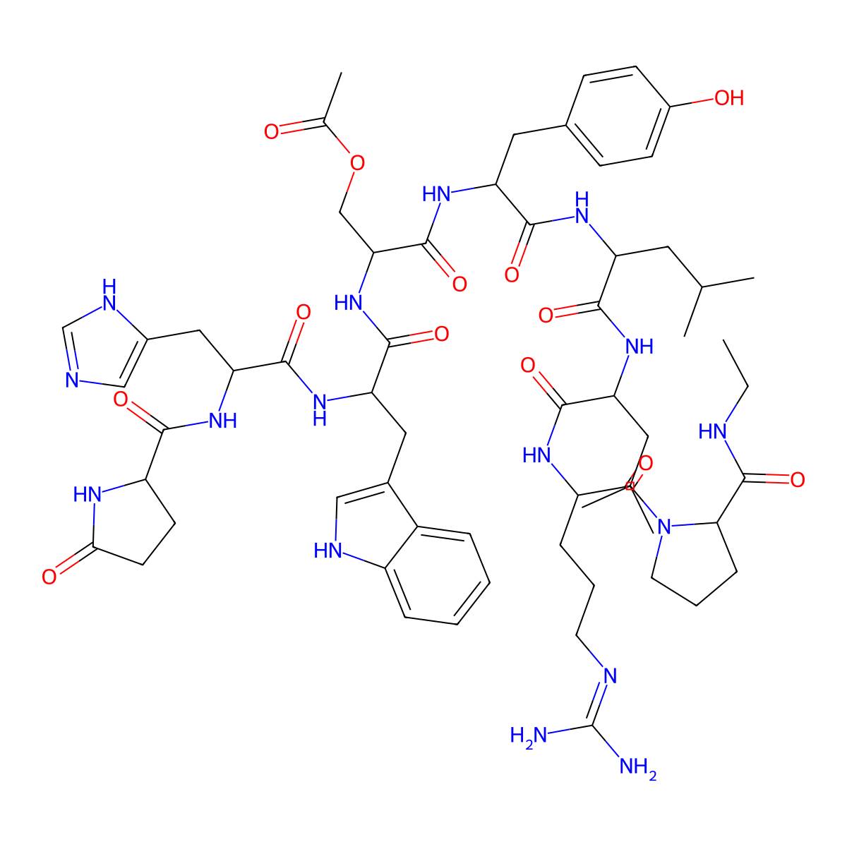 Leuprolide EP impurity D molecular structure, CAS 1926163-25-8