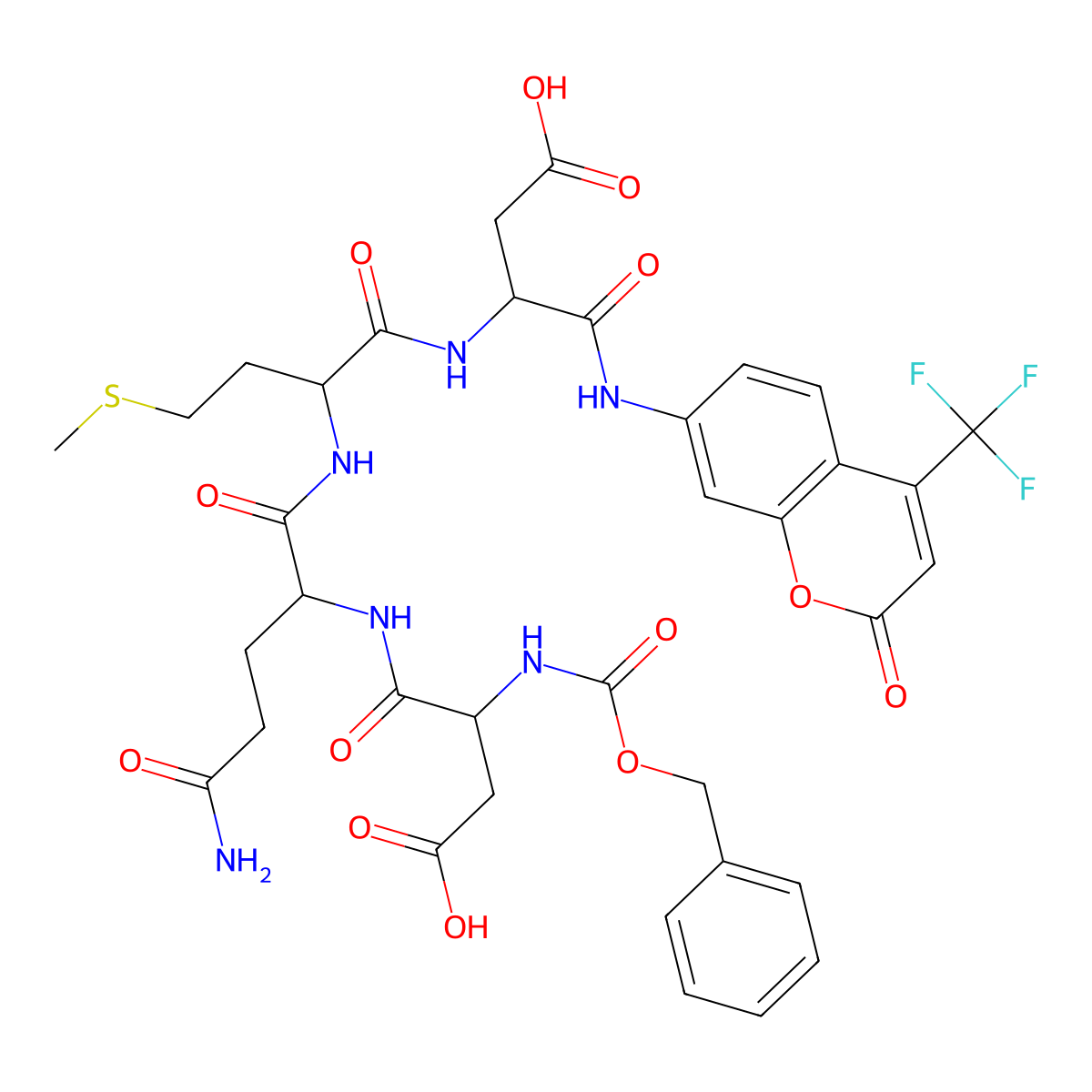 Z-Asp-Gln-Met-Asp-AFC molecular structure, CAS 1926163-45-2