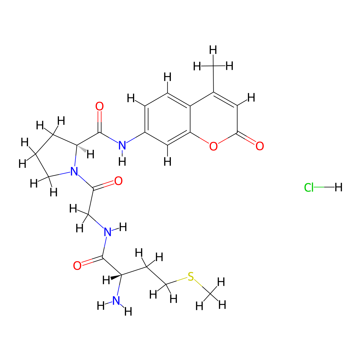 H-Met-Gly-Pro-AMC HCl molecular structure, CAS 1926163-53-2