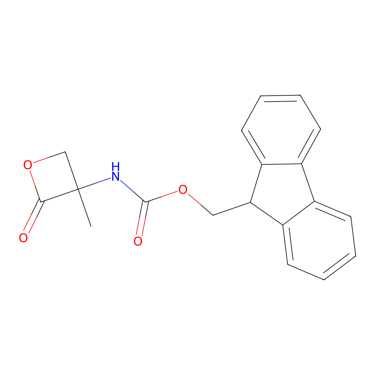 Fmoc-alpha-Me-Ser-lactone molecular structure, CAS 1926163-88-3