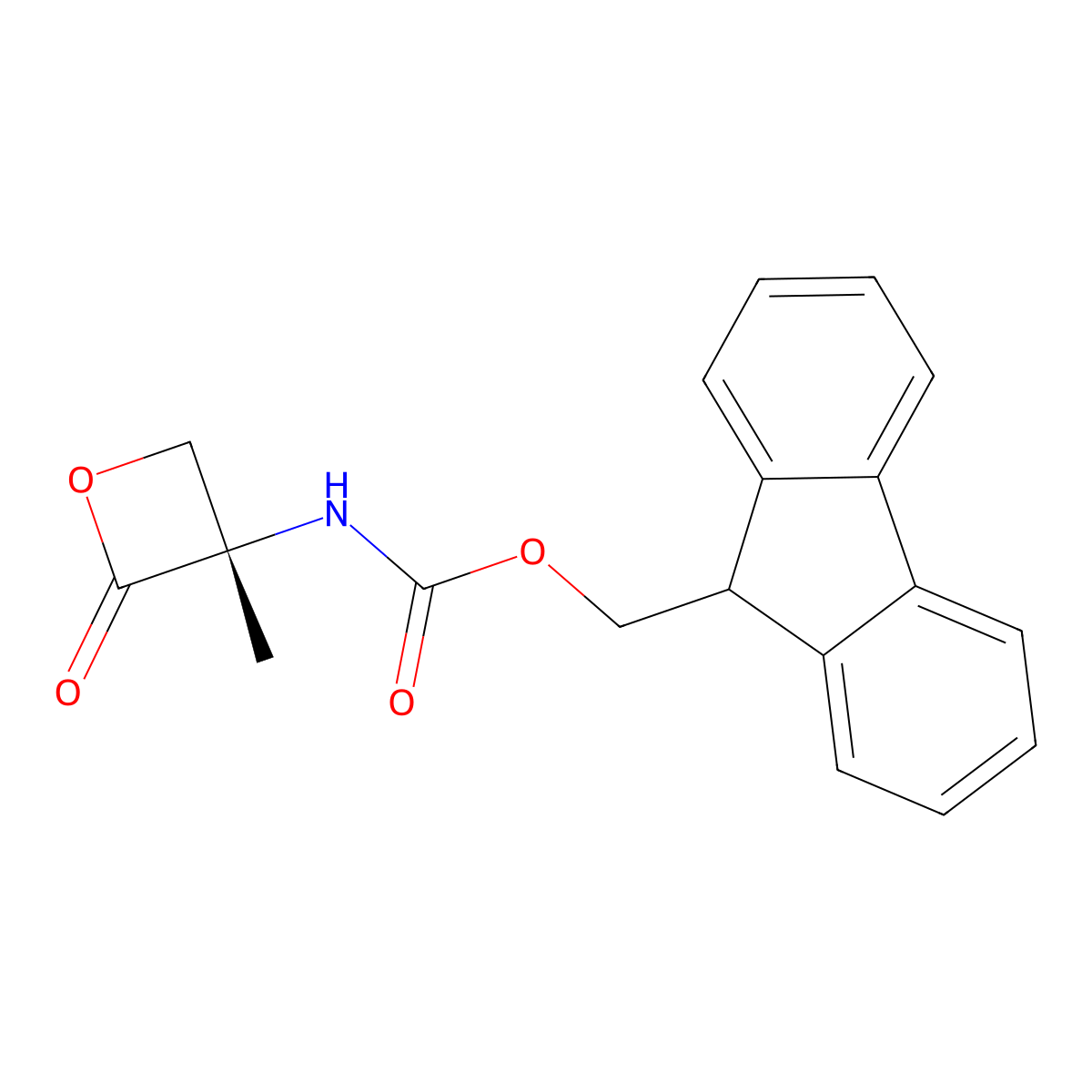 Fmoc-alpha-Me-Ser-lactone molecular structure, CAS 1926163-88-3