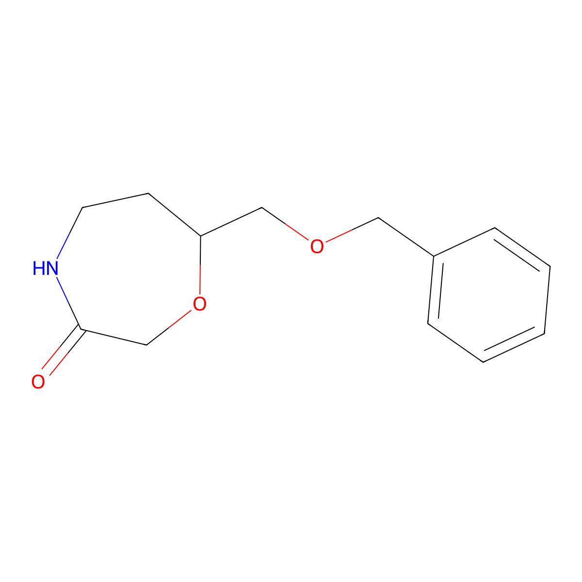 7-((Benzyloxy)methyl)-1,4-oxazepan-3-one molecular structure, CAS 1926190-21-7