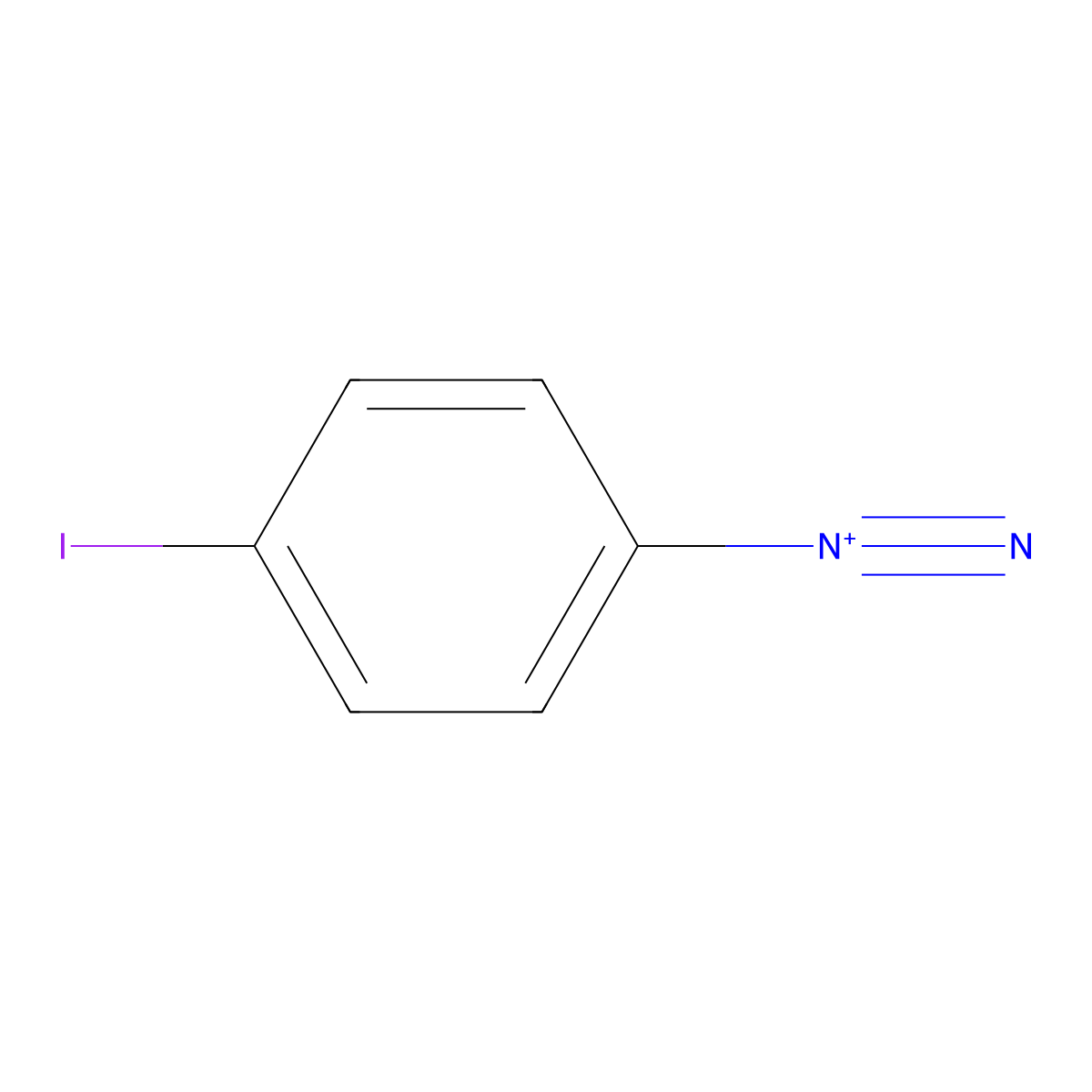 Benzenediazonium, 4-iodo- molecular structure, CAS 19262-76-1