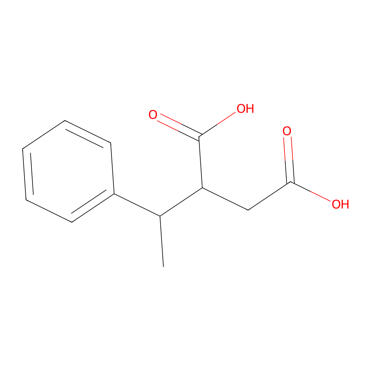 2-(1-Phenylethyl)butanedioic acid molecular structure, CAS 19263-14-0