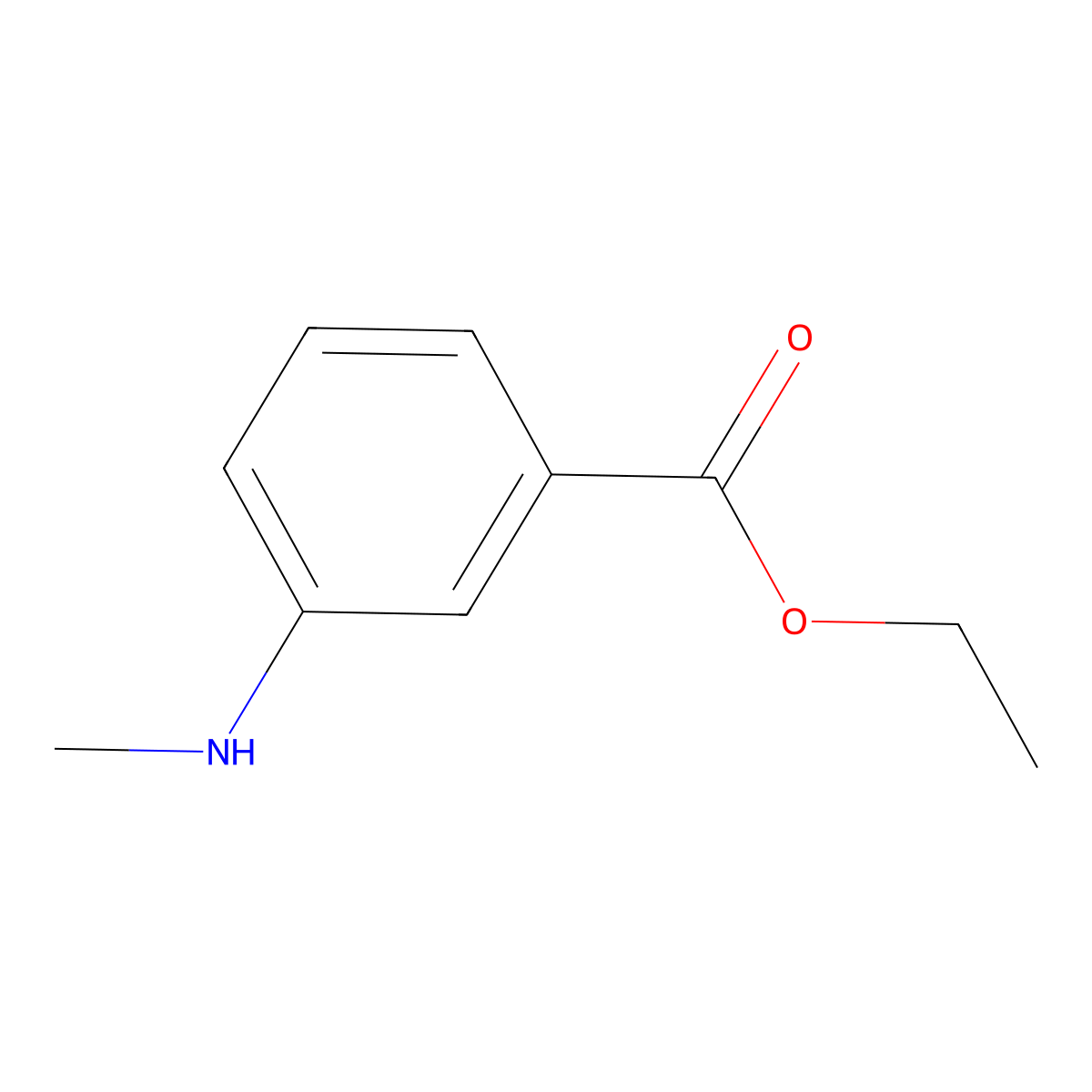 Benzoic acid, 3-(methylamino)-, ethyl ester molecular structure, CAS 192632-34-1
