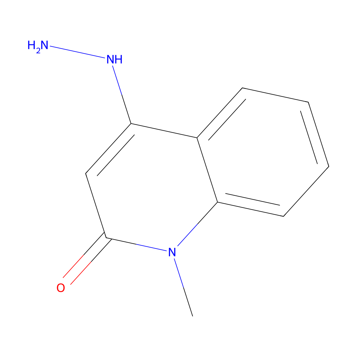 4-Hydrazino-1-methylquinolin-2(1H)-one molecular structure, CAS 192633-21-9