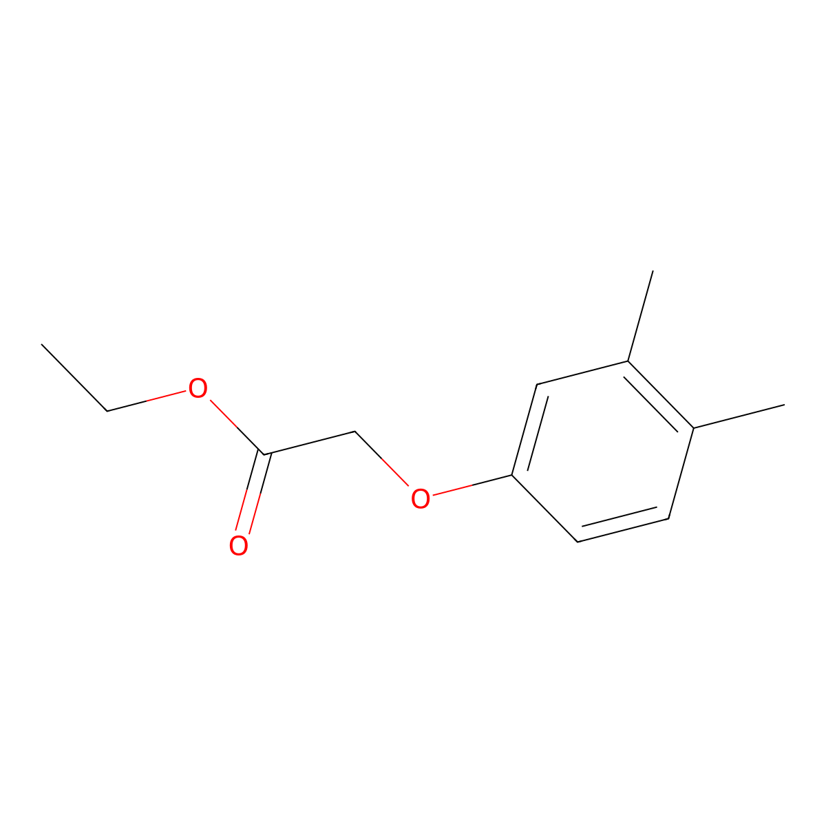 Ethyl 2-(3,4-dimethylphenoxy)acetate molecular structure, CAS 192634-75-6
