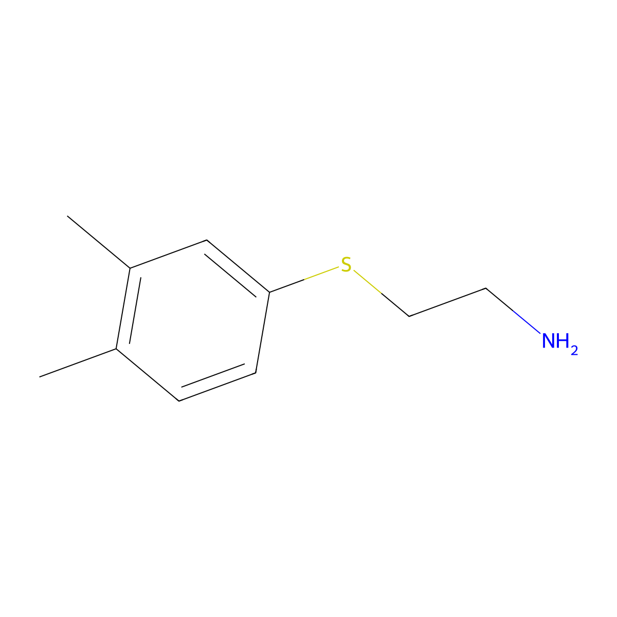Ethanamine, 2-[(3,4-dimethylphenyl)thio]- molecular structure, CAS 192634-83-6