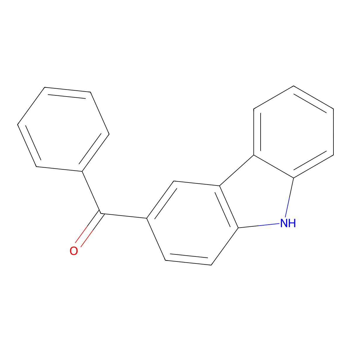 9H-carbazol-3-yl(phenyl)methanone molecular structure, CAS 19264-66-5