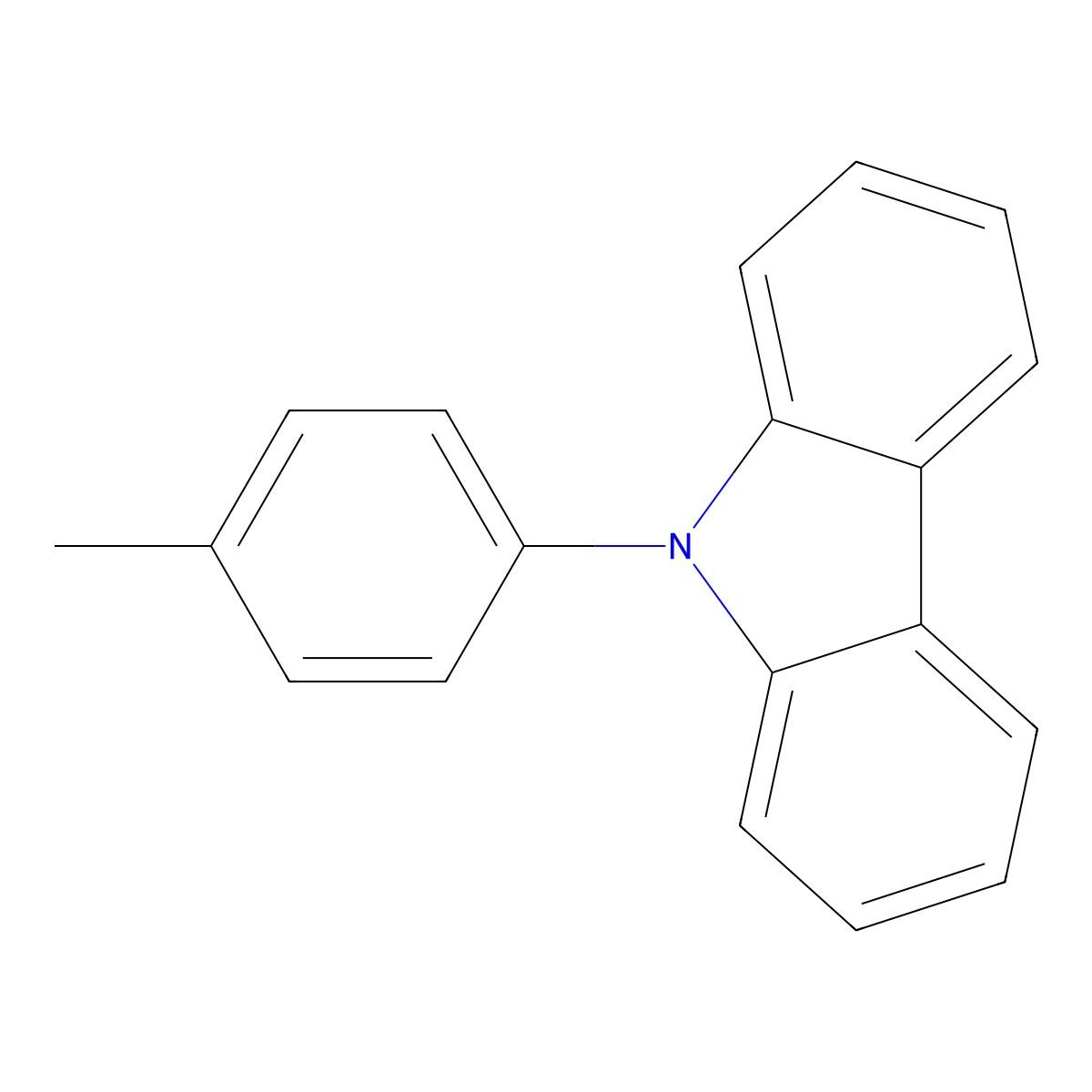 9-(p-Tolyl)carbazole molecular structure, CAS 19264-73-4