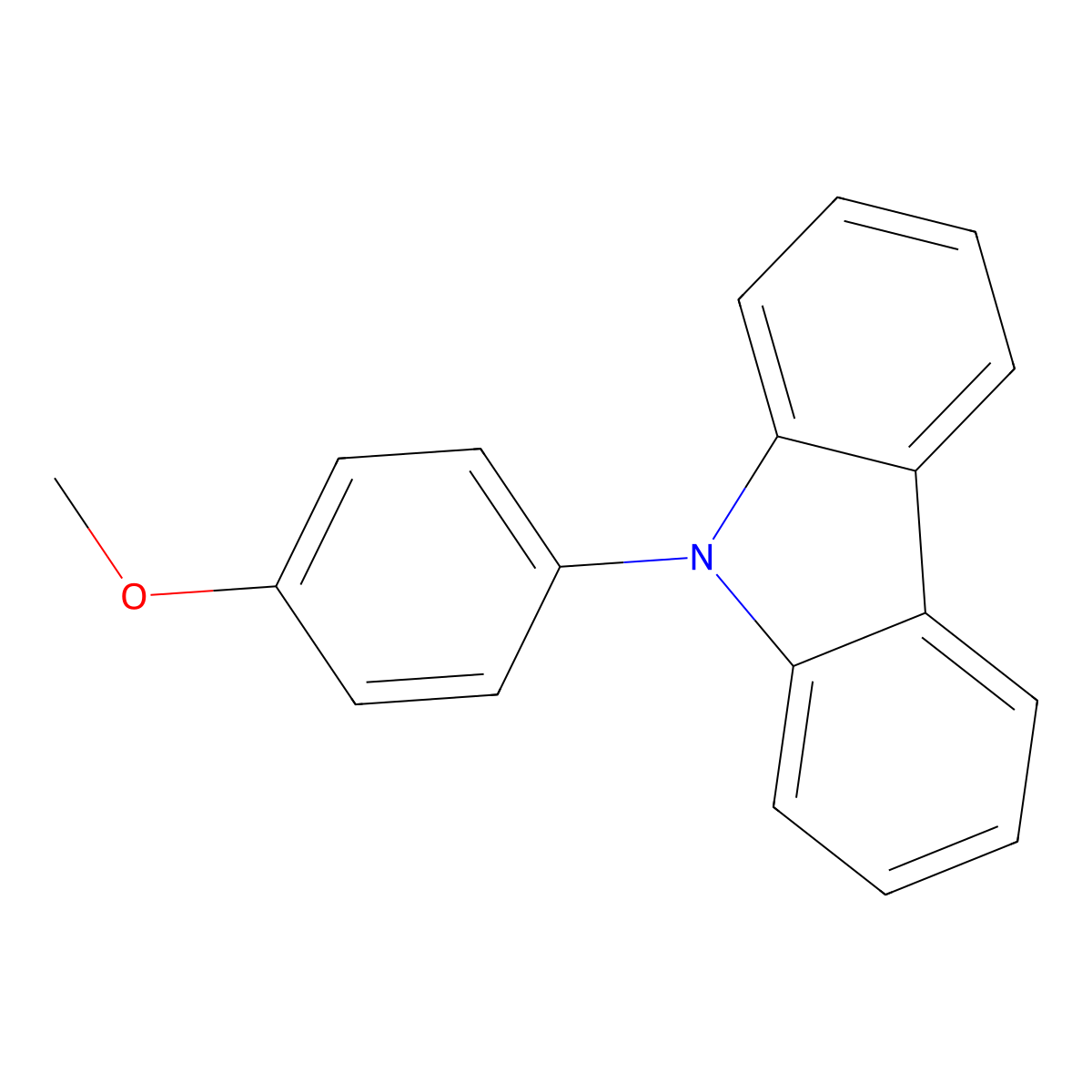 9-(4-Methoxyphenyl)carbazole molecular structure, CAS 19264-74-5