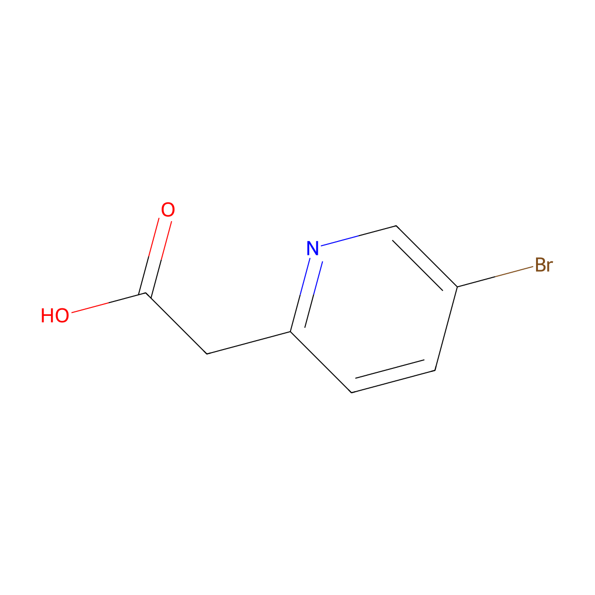 (5-Bromopyridin-2-yl)acetic acid molecular structure, CAS 192642-85-6
