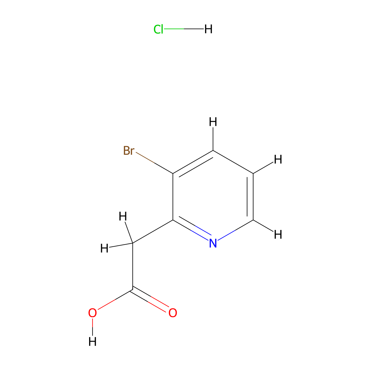 (3-Bromo-pyridin-2-YL)-acetic acid molecular structure, CAS 192642-86-7