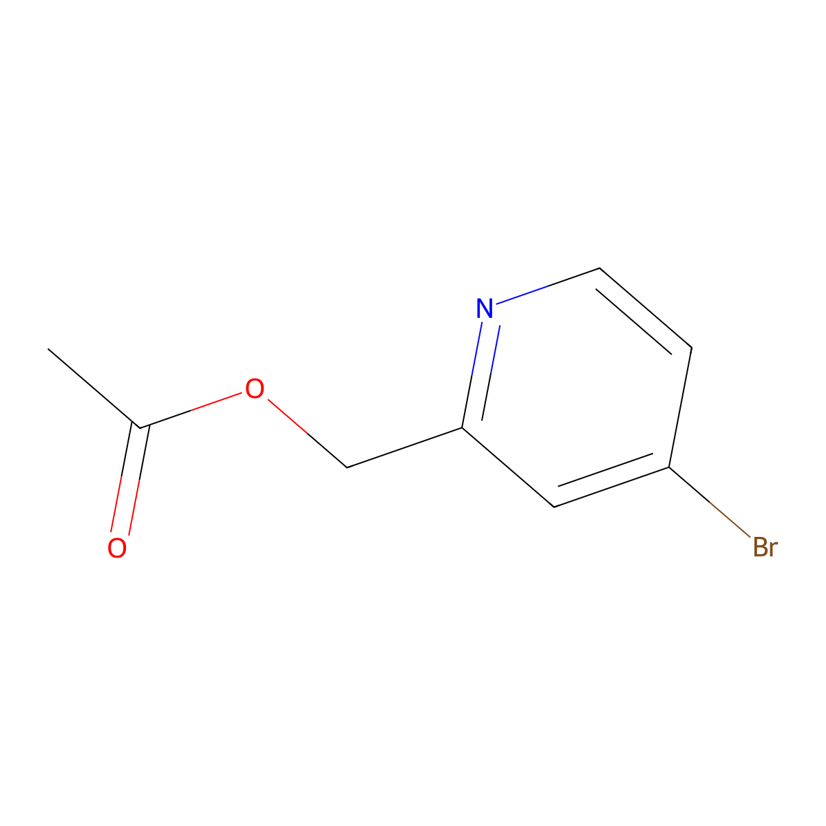 (4-Bromopyridin-2-yl)methyl acetate molecular structure, CAS 192642-94-7
