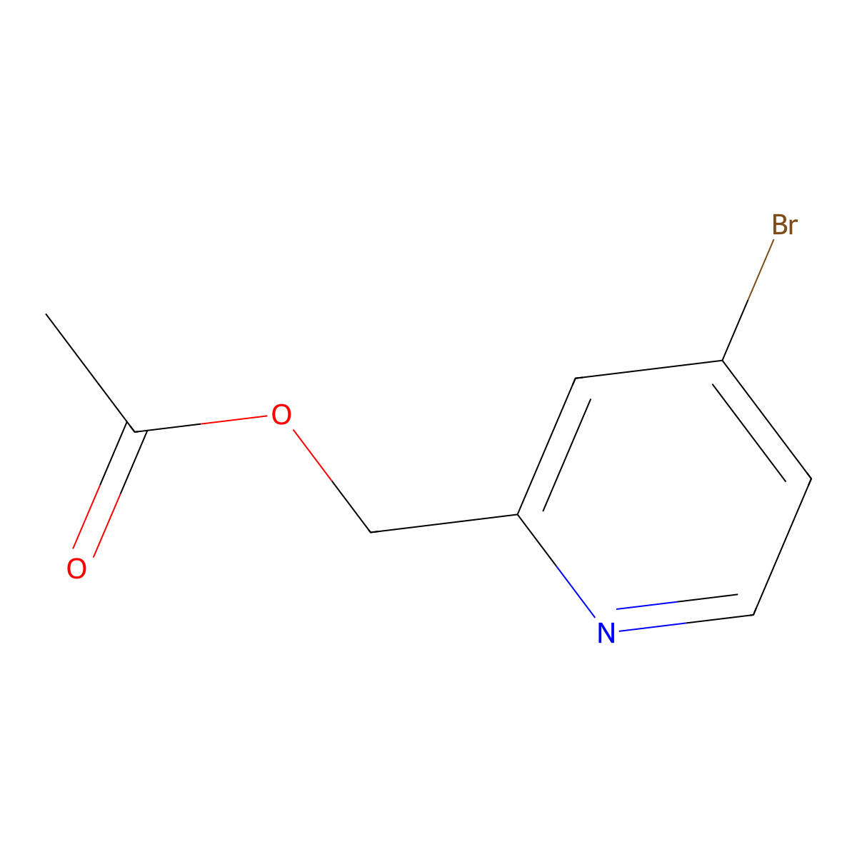 (4-Bromopyridin-2-yl)methyl acetate molecular structure, CAS 192642-94-7