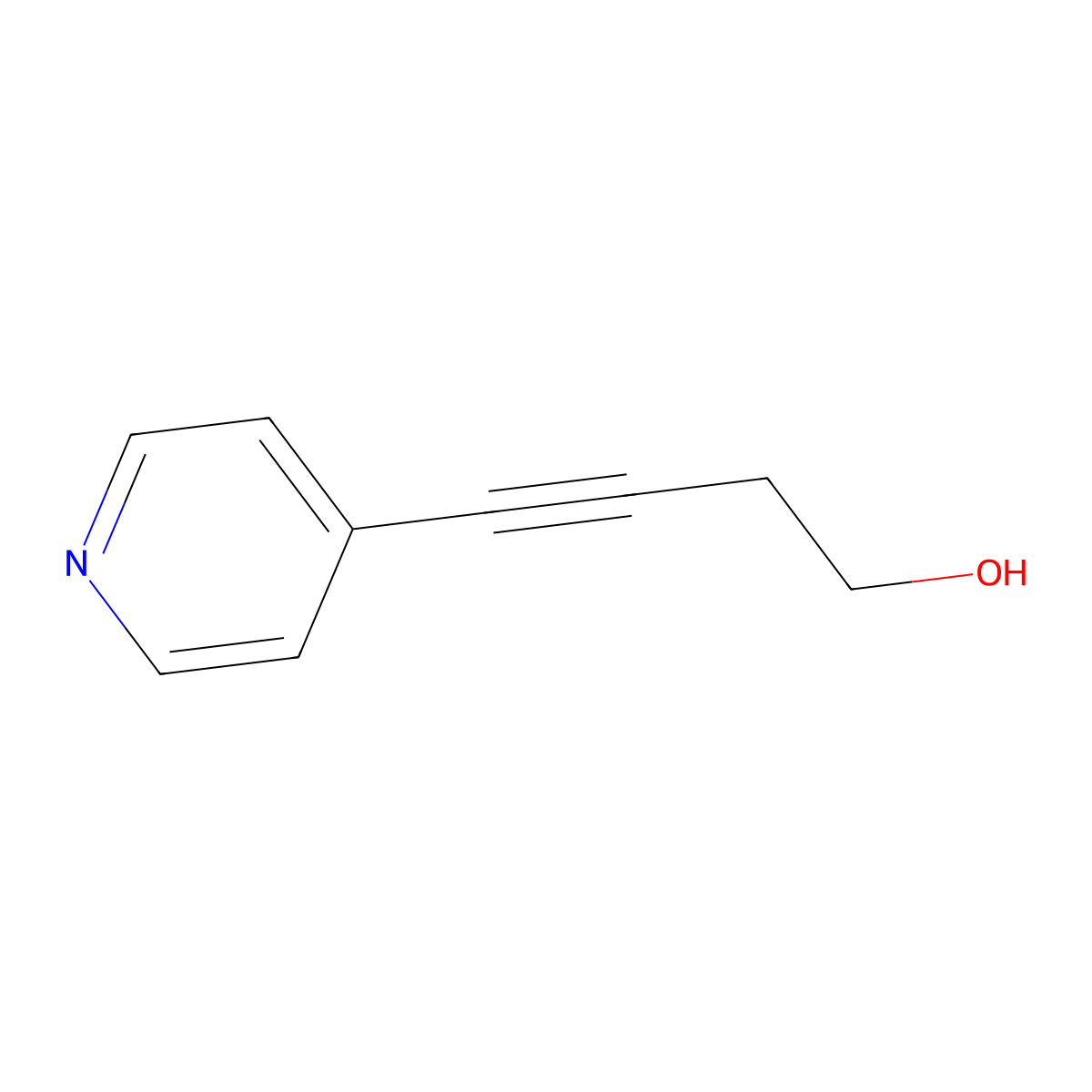 4-(Pyridin-4-yl)but-3-yn-1-ol molecular structure, CAS 192643-83-7