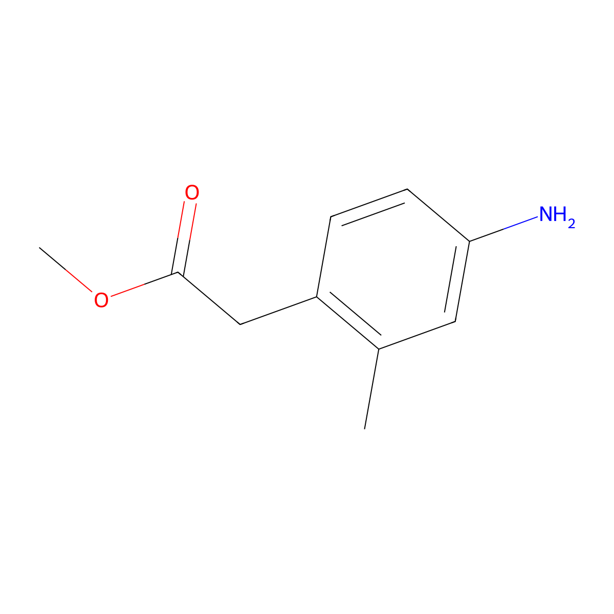 (4-Amino-2-methylphenyl)acetic acid methyl ester molecular structure, CAS 192650-52-5