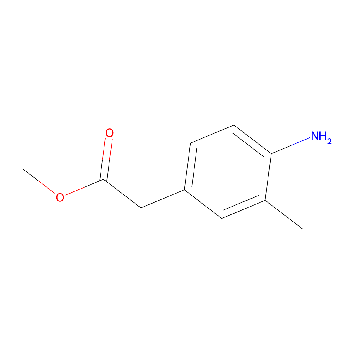 Methyl 2-(4-amino-3-methylphenyl)acetate molecular structure, CAS 192650-53-6