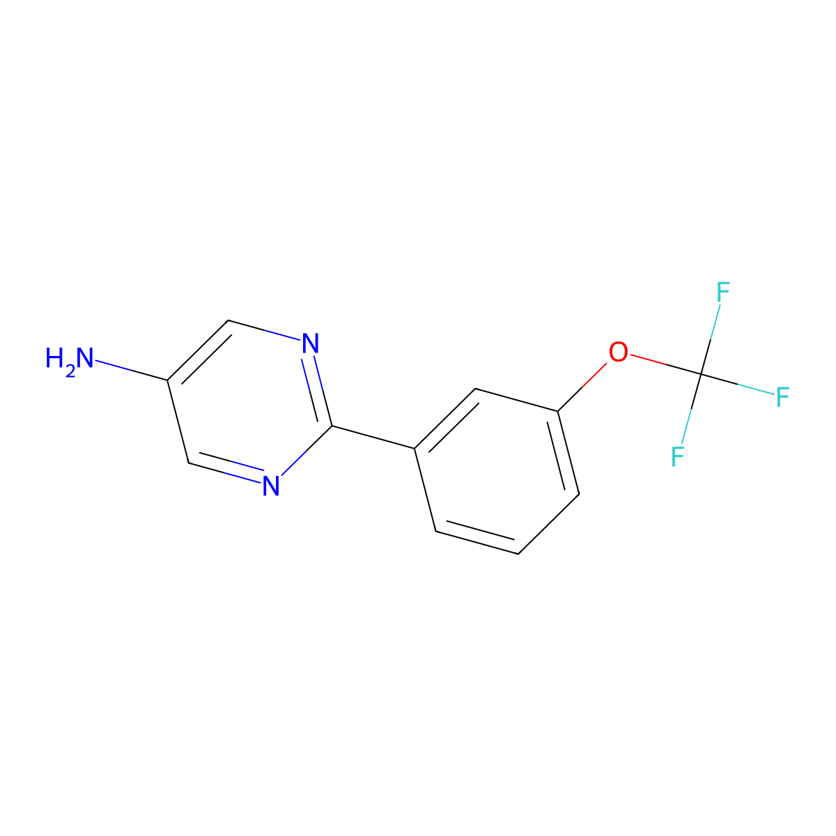 2-(3-(Trifluoromethoxy)phenyl)pyrimidin-5-amine molecular structure, CAS 1926532-93-5