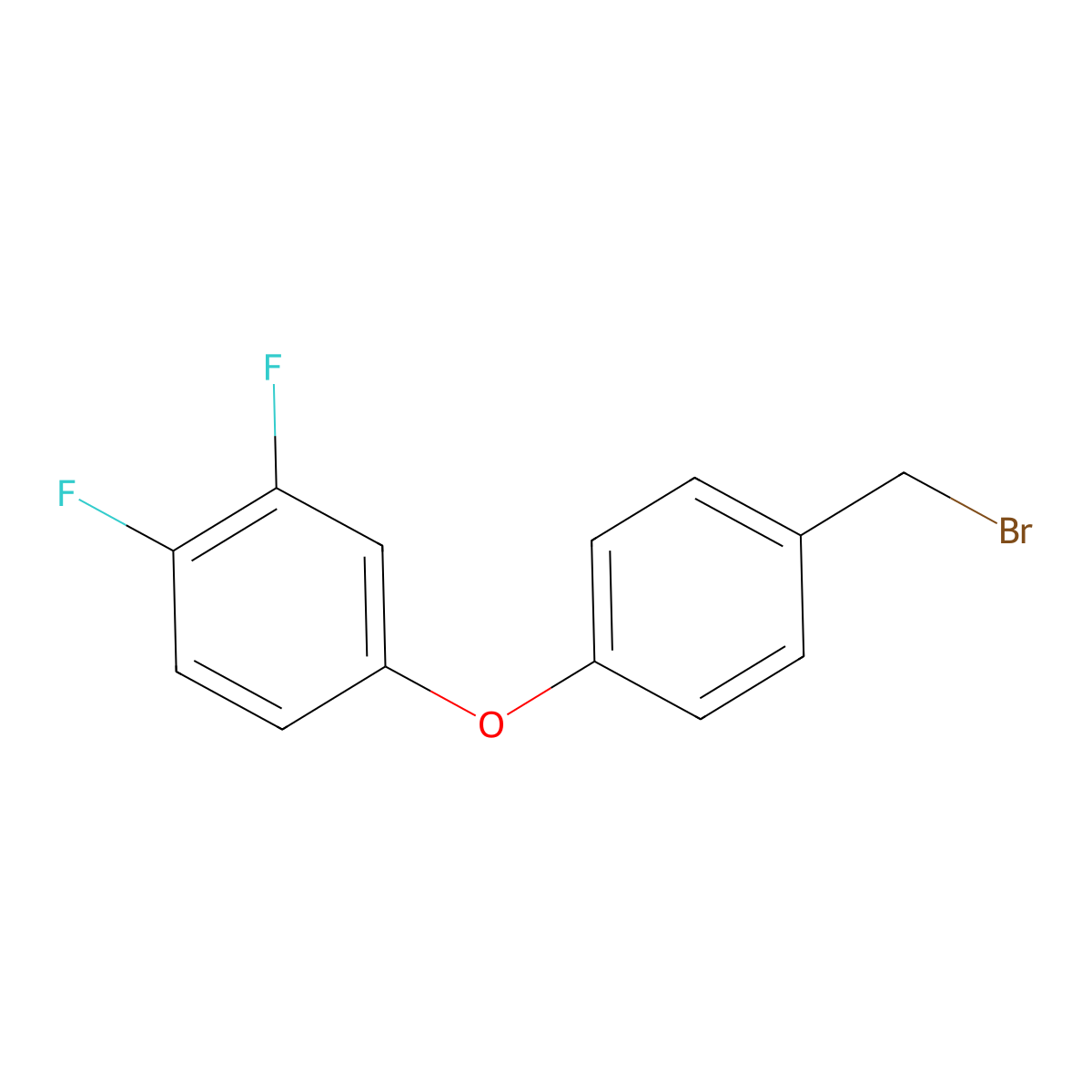 4-[4-(Bromomethyl)phenoxy]-1,2-difluorobenzene molecular structure, CAS 1926611-83-7