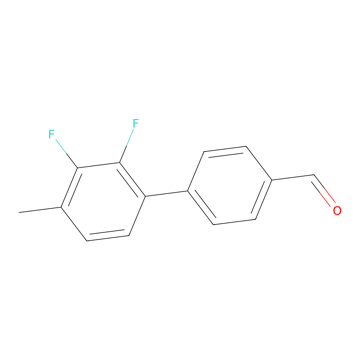 2',3'-Difluoro-4'-methyl-[1,1'-biphenyl]-4-carbaldehyde molecular structure, CAS 1926893-46-0