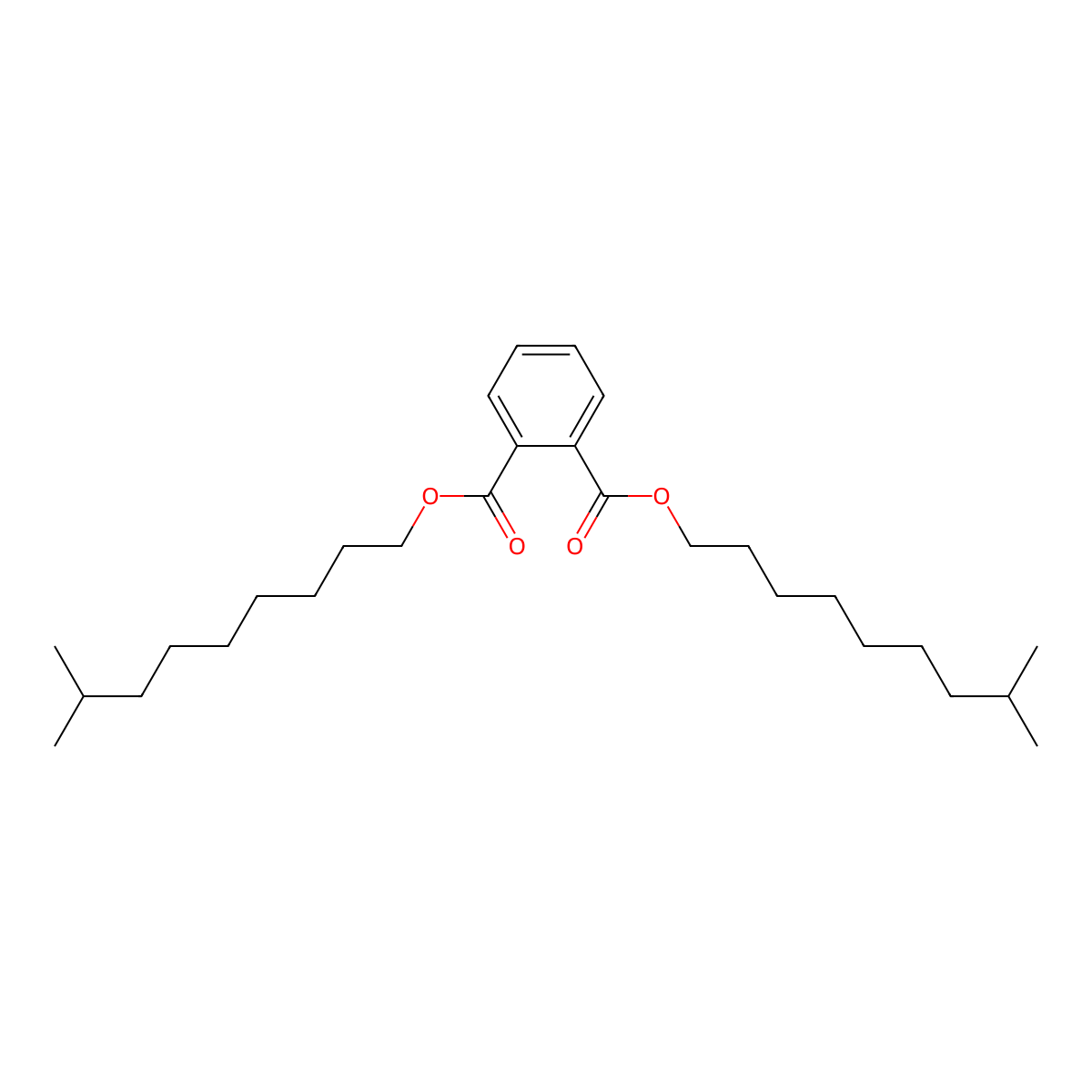 Diisodecyl Phthalate molecular structure, CAS 19269-67-1