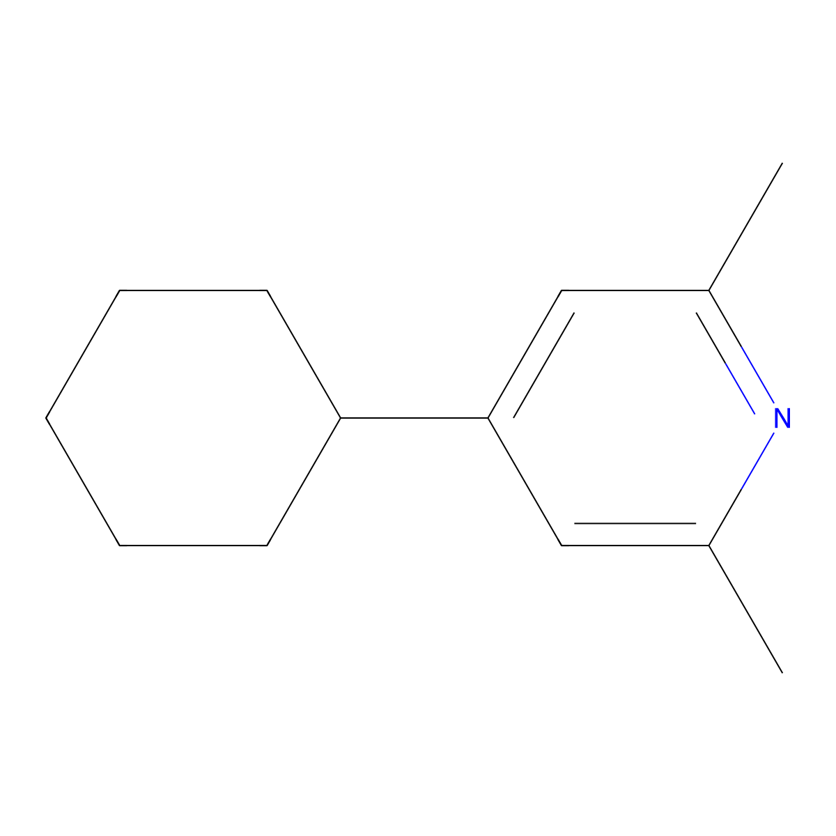 4-Cyclohexyl-2,6-dimethylpyridine molecular structure, CAS 1926949-71-4