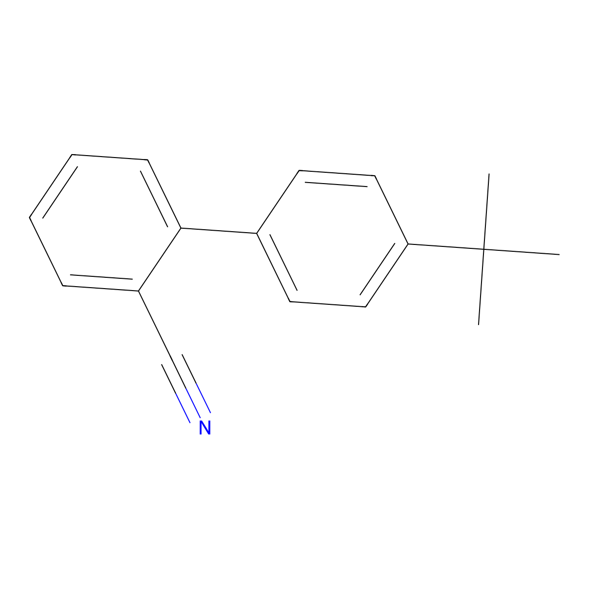 2-(4-tert-Butylphenyl)benzonitrile molecular structure, CAS 192699-49-3