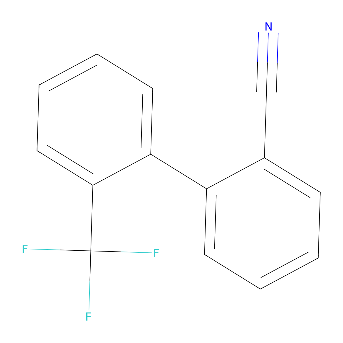 2-[2-(Trifluoromethyl)phenyl]benzonitrile molecular structure, CAS 192699-58-4