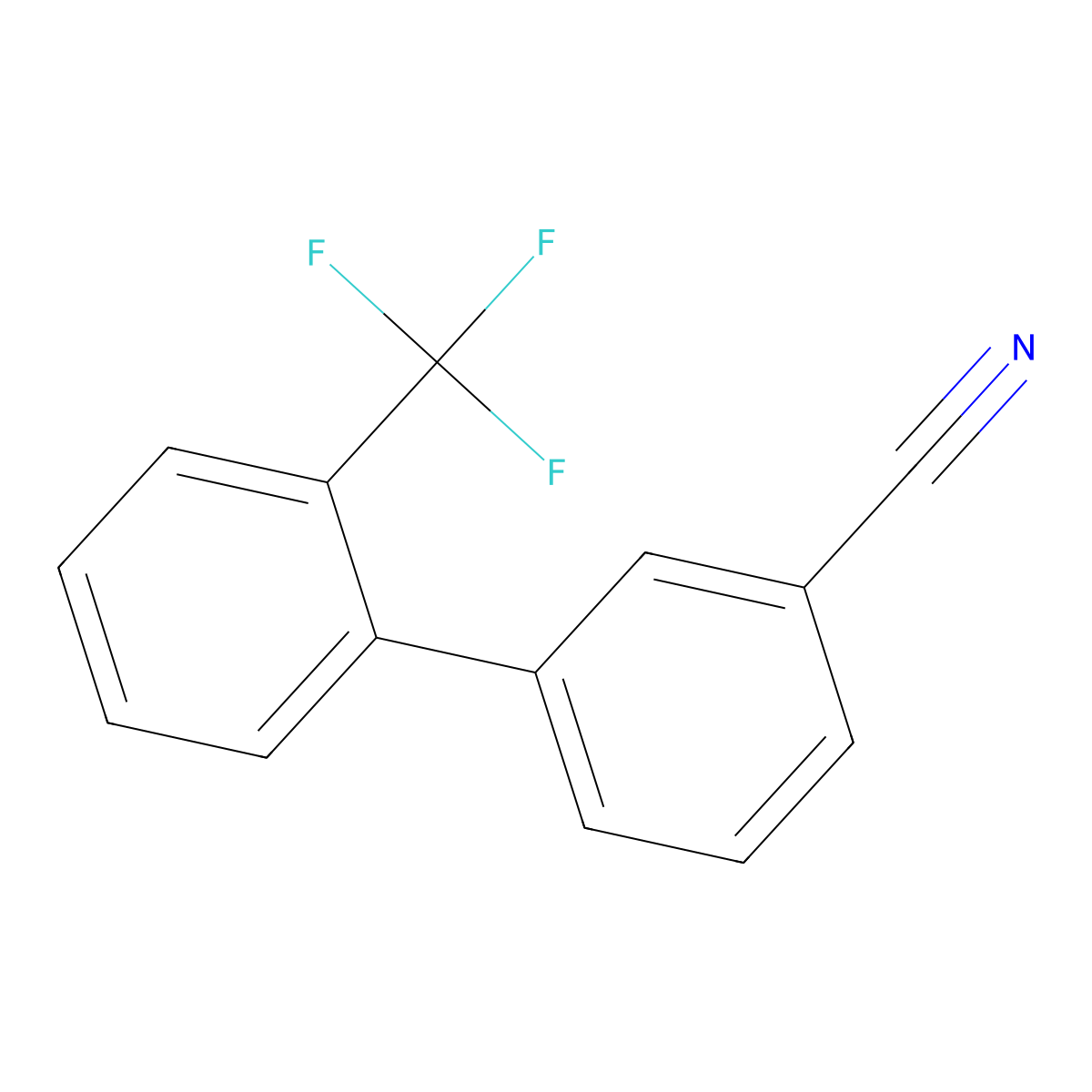 2'-(Trifluoromethyl)[1,1'-biphenyl]-3-carbonitrile molecular structure, CAS 192699-59-5