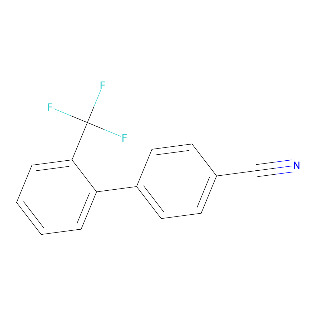 2'-(Trifluoromethyl)[1,1'-biphenyl]-4-carbonitrile molecular structure, CAS 192699-60-8