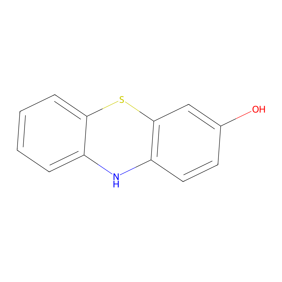 3-Hydroxyphenothiazine molecular structure, CAS 1927-44-2
