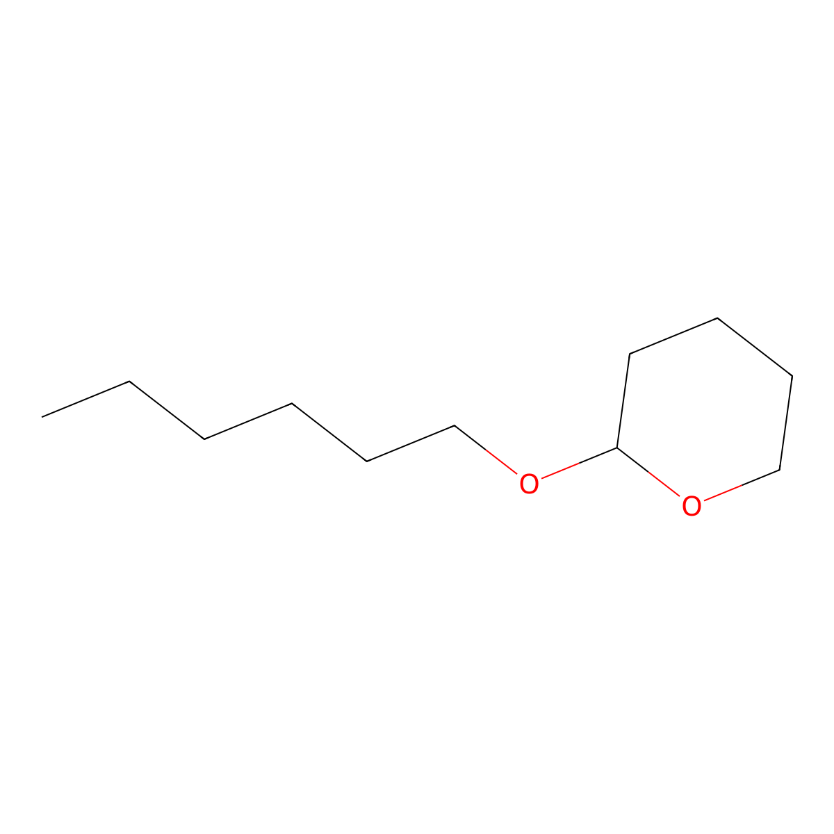 2H-Pyran, 2-(hexyloxy)tetrahydro- molecular structure, CAS 1927-63-5
