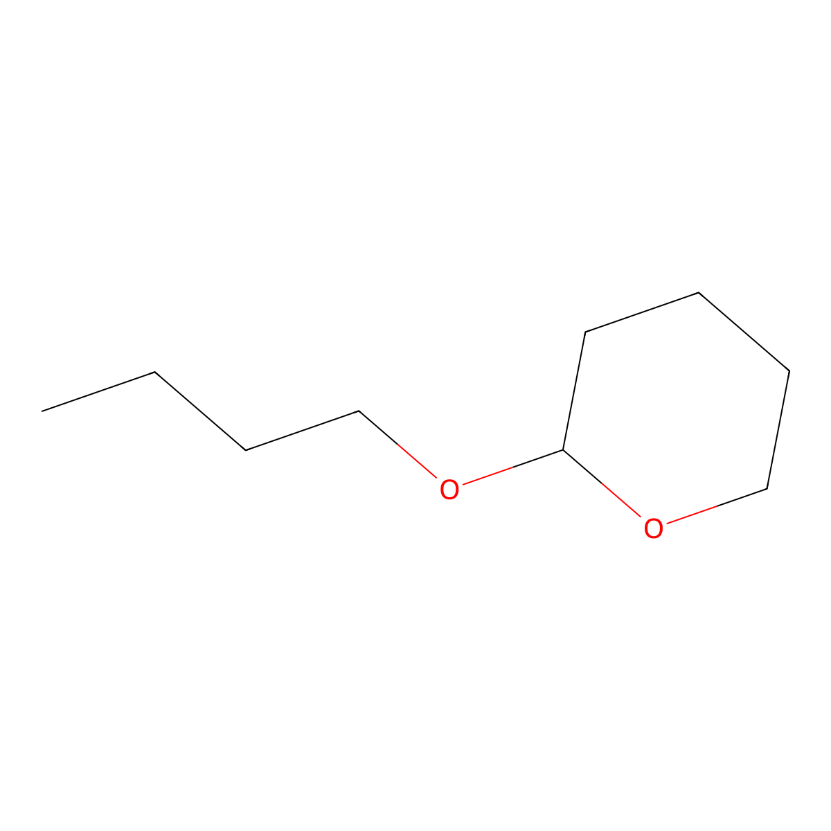 2-Butoxyoxane molecular structure, CAS 1927-68-0