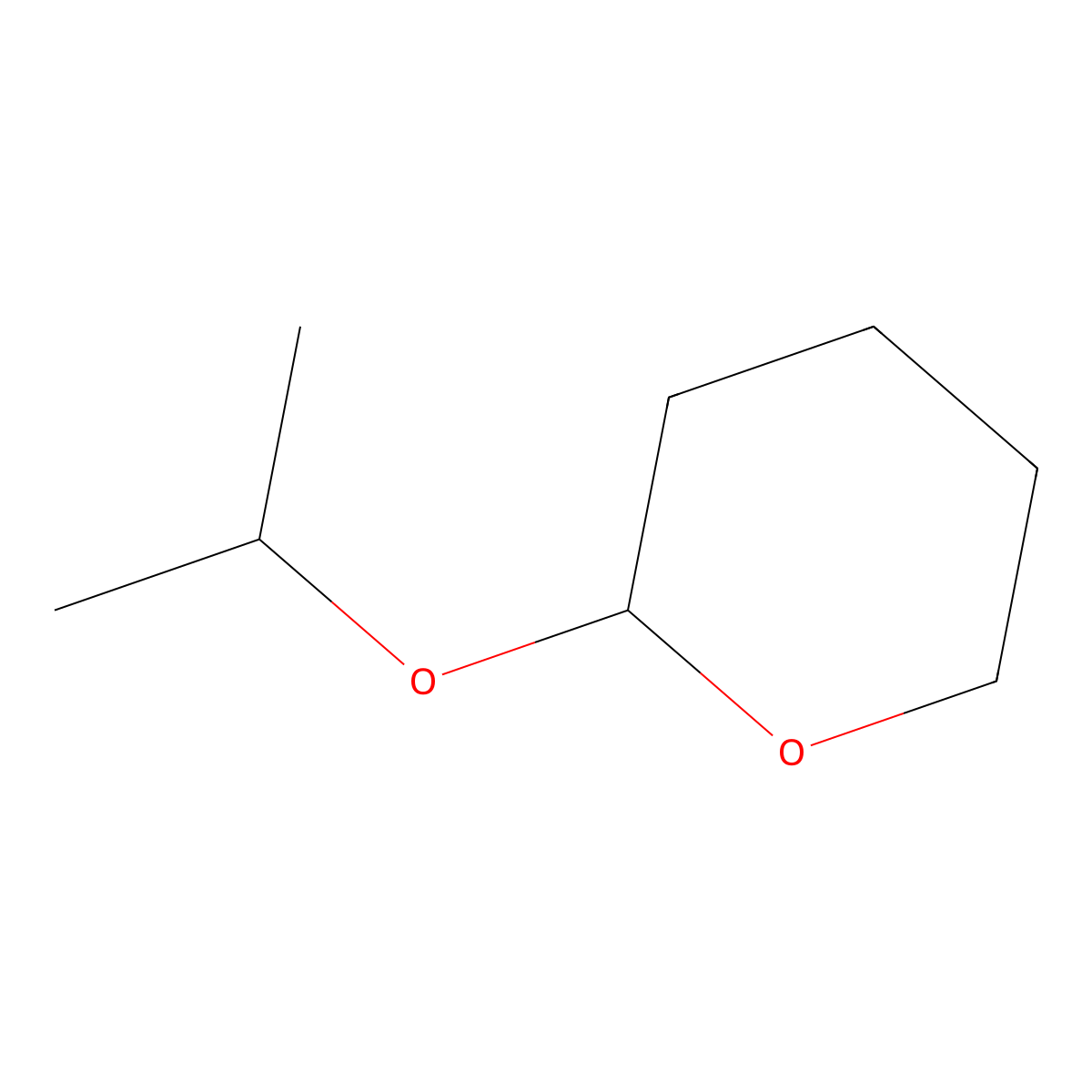 2-Isopropoxytetrahydropyran molecular structure, CAS 1927-70-4