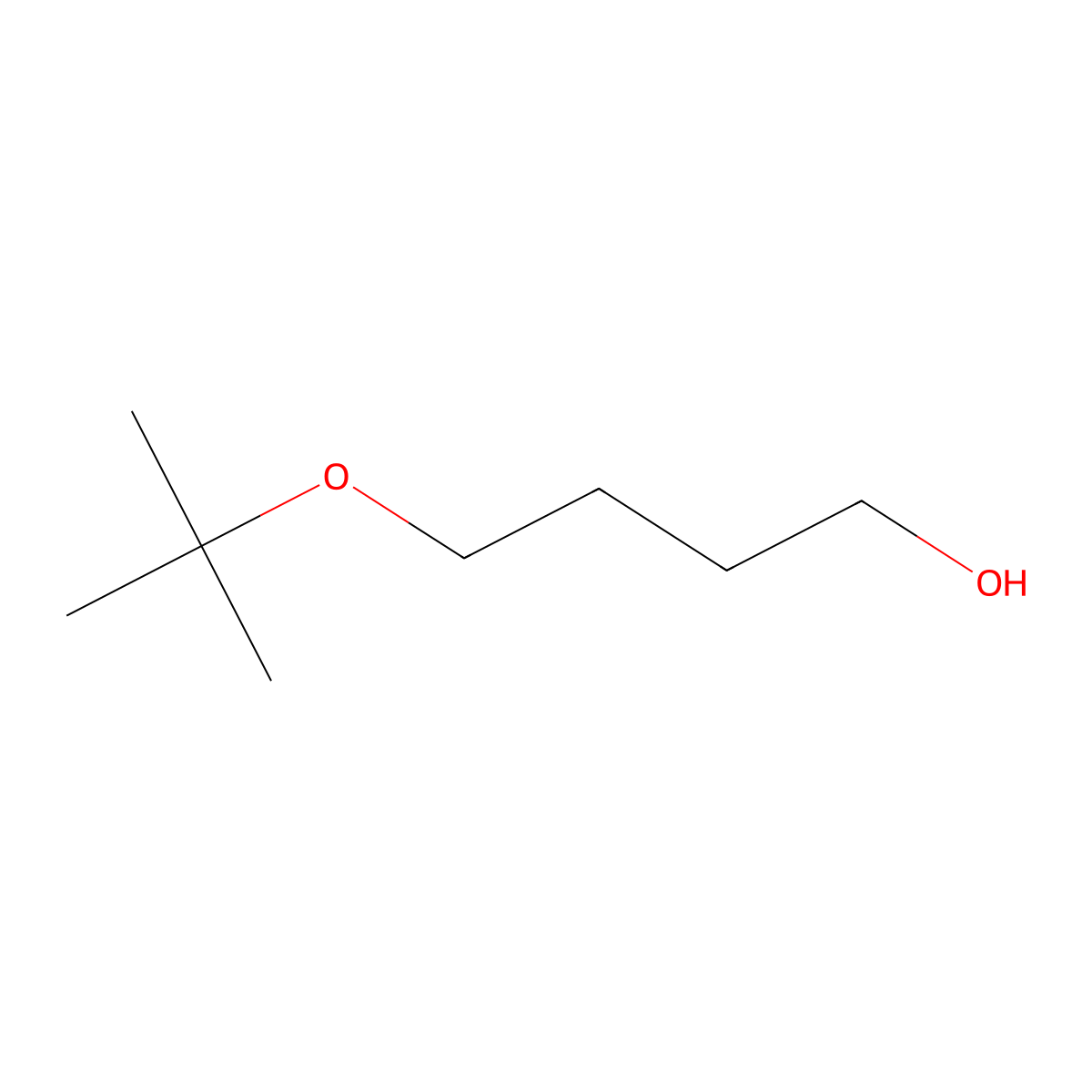 1-Butanol, 4-(1,1-dimethylethoxy)- molecular structure, CAS 1927-75-9