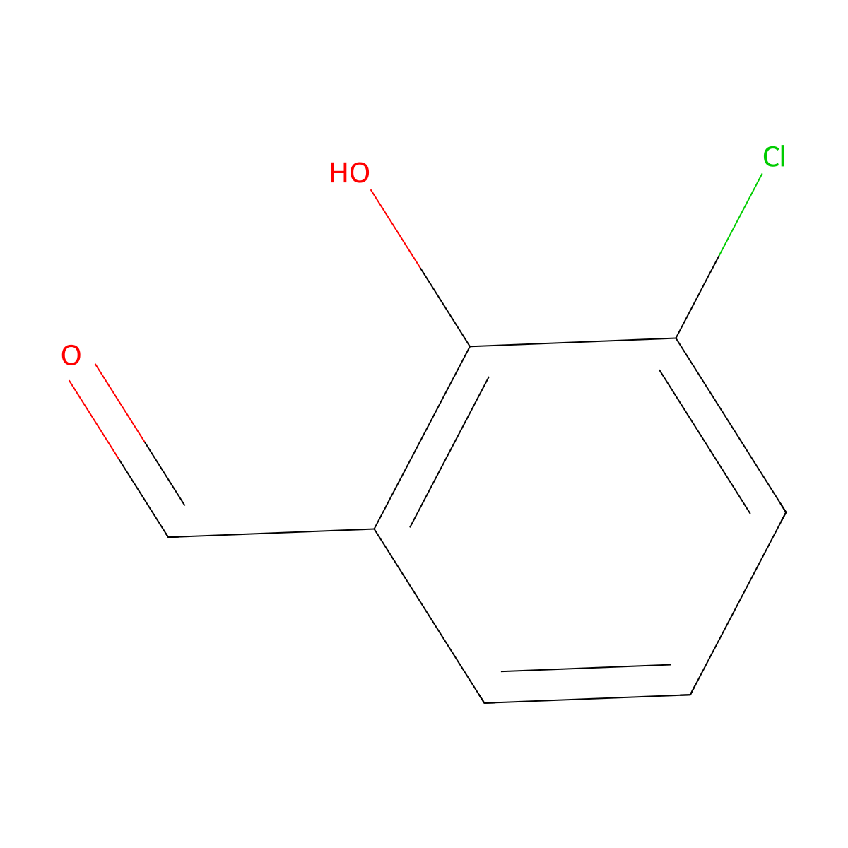 3-Chloro-2-hydroxybenzaldehyde molecular structure, CAS 1927-94-2