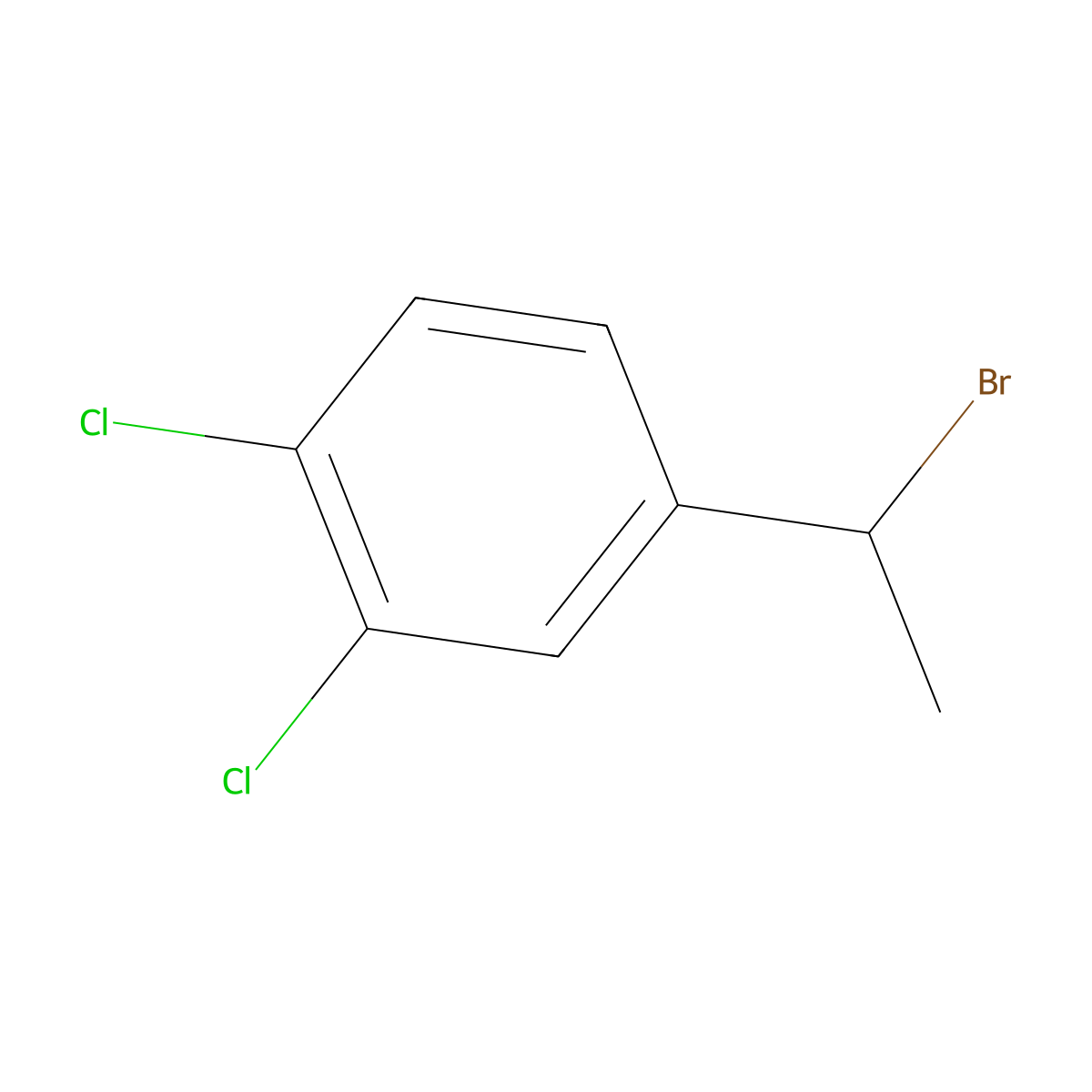 4-(1-Bromoethyl)-1,2-dichlorobenzene molecular structure, CAS 192702-37-7