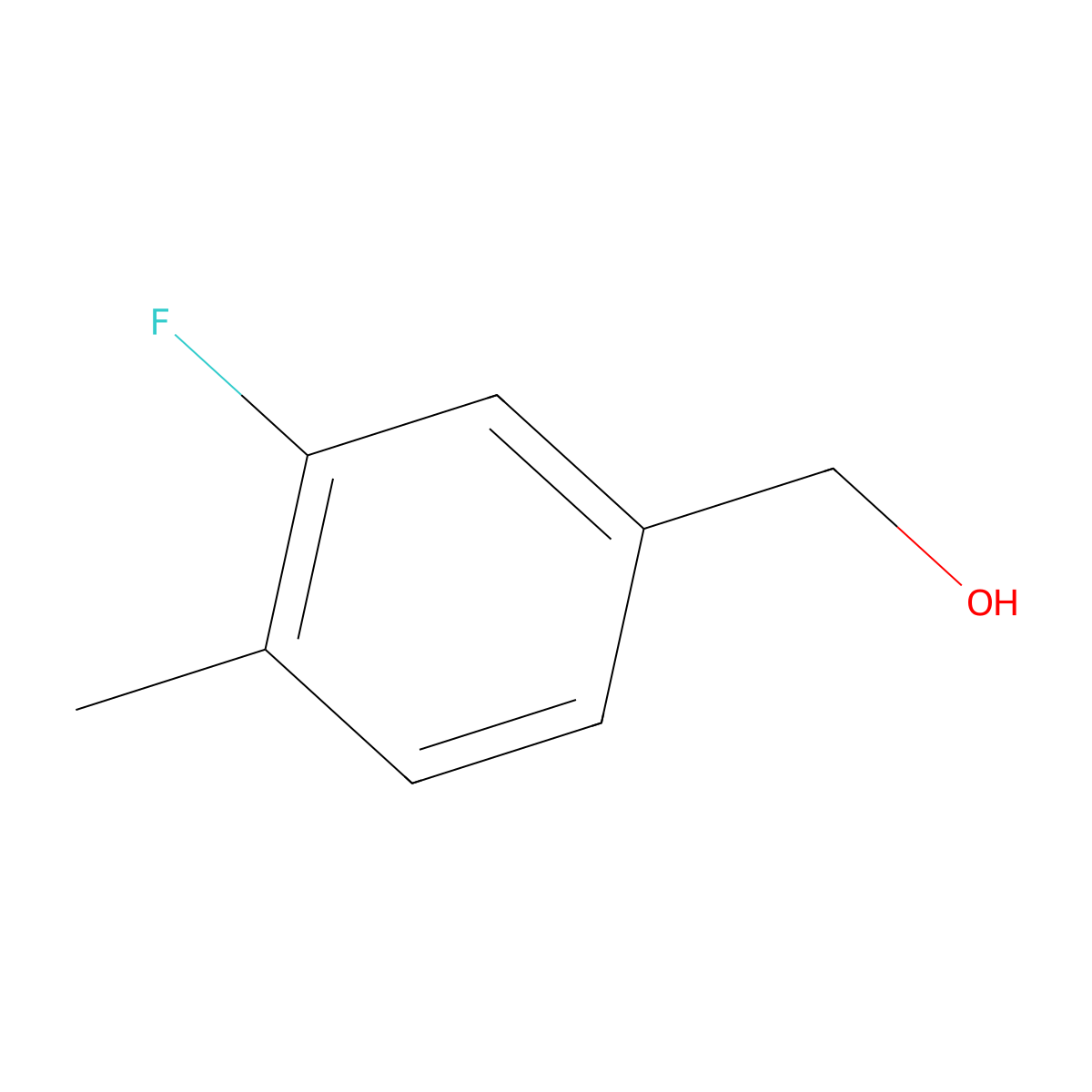 (3-Fluoro-4-methylphenyl)methanol molecular structure, CAS 192702-79-7